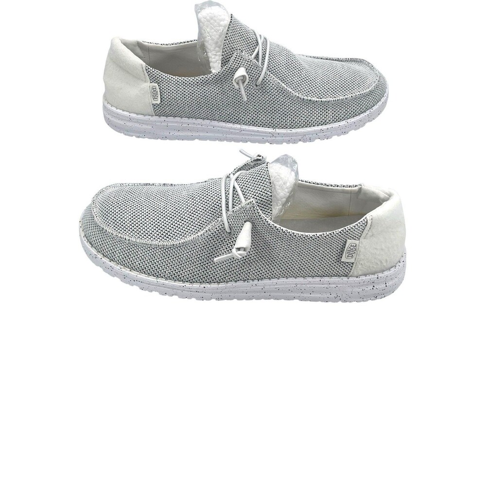 Hey Dude Wendy Sox Stone White Casual Slip On Shoes Women’s Size 10 Lightweight